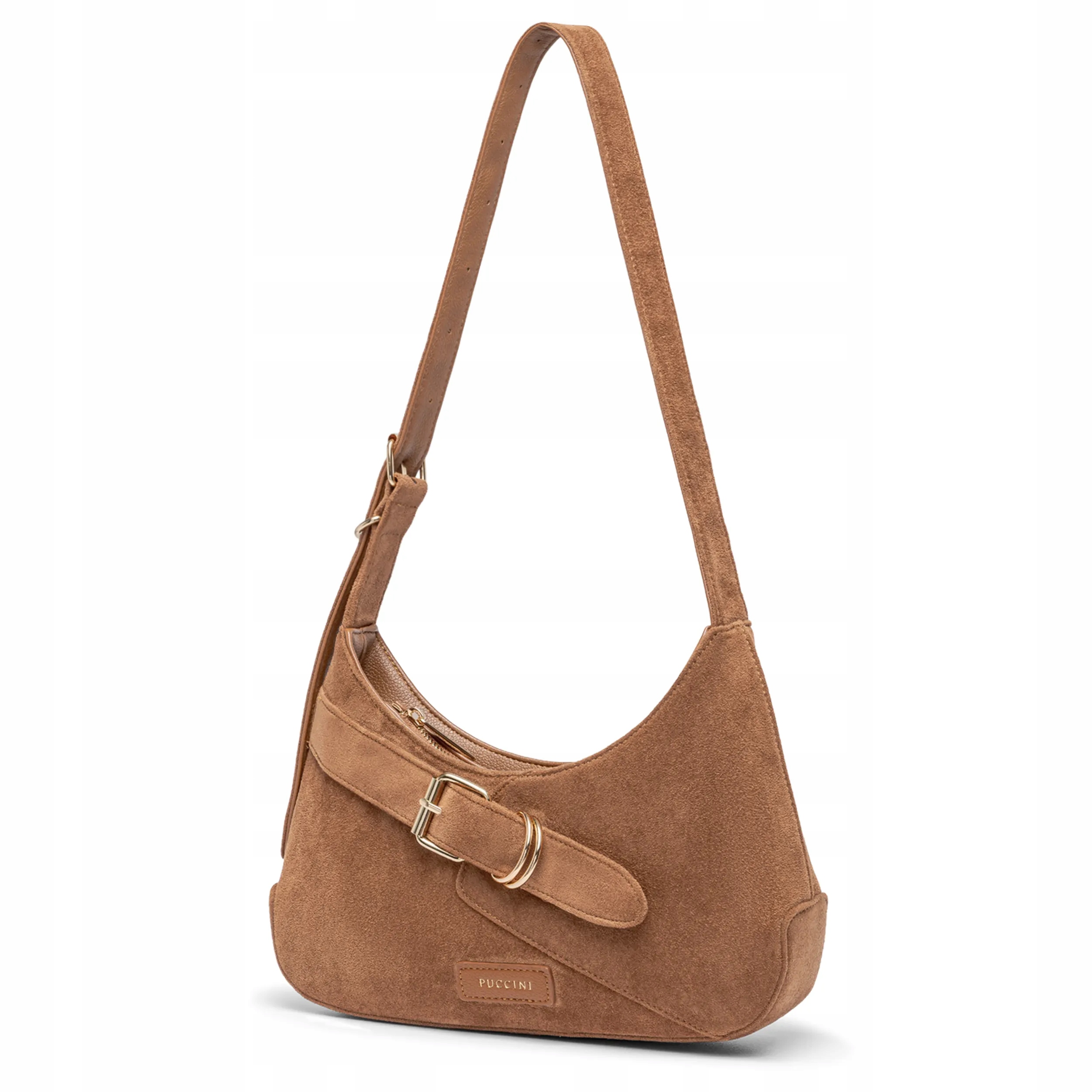 Puccini Dámská kabelka přes rameno Semiš Ekologická Hnědá BK2251025M-2A