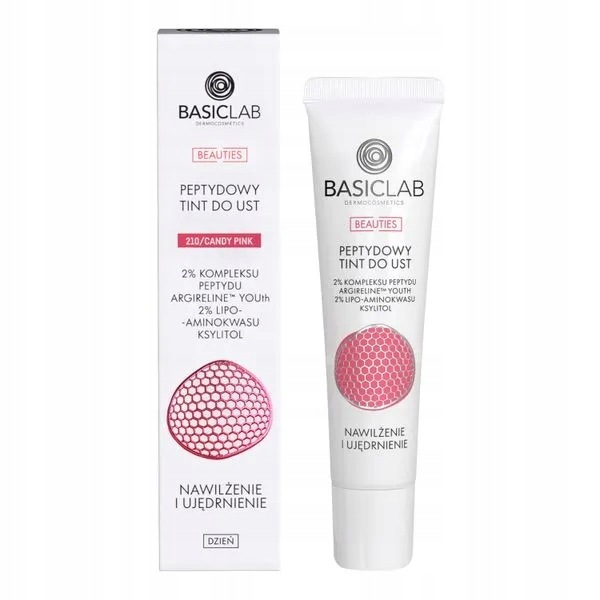BasicLab Beauties 210/candy pink, peptidová barva na rty, 15 ml