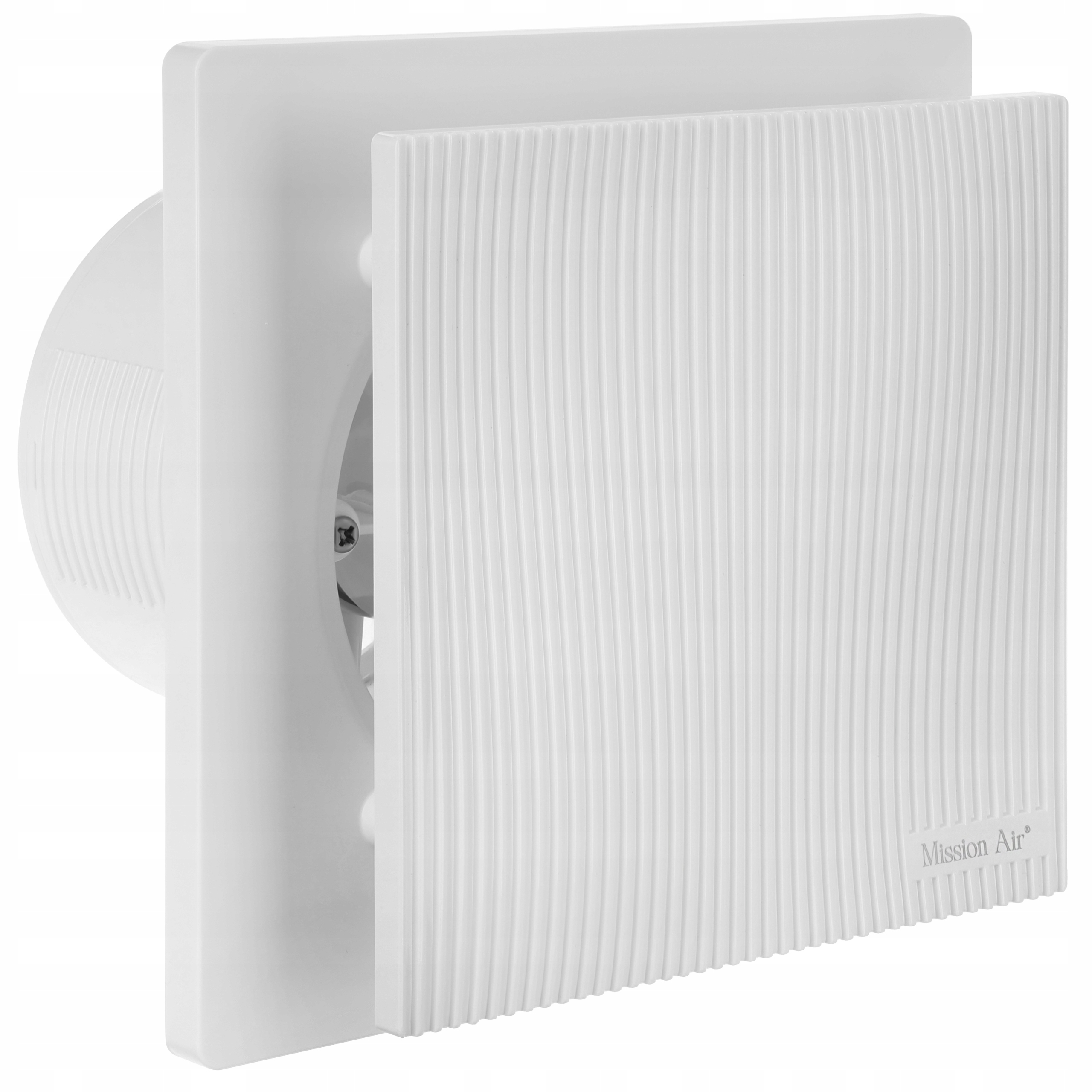 Koupelnový Ventilátor Mission Air Linea 120 Ht Bílý Higrostat Timer Klapka