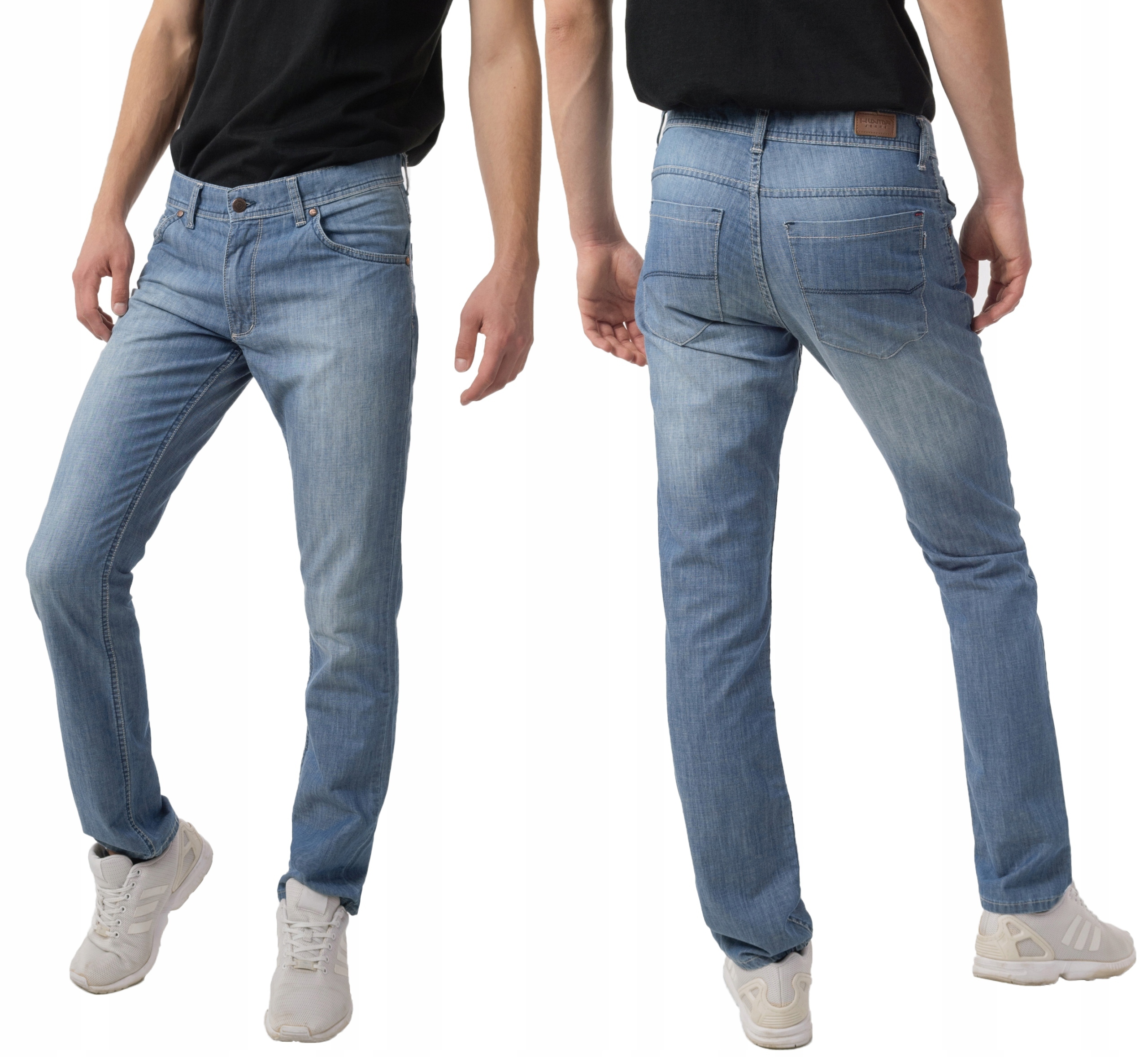 

Cienkie Spodnie Jeansy Męskie Hunter 110/K11 46/32