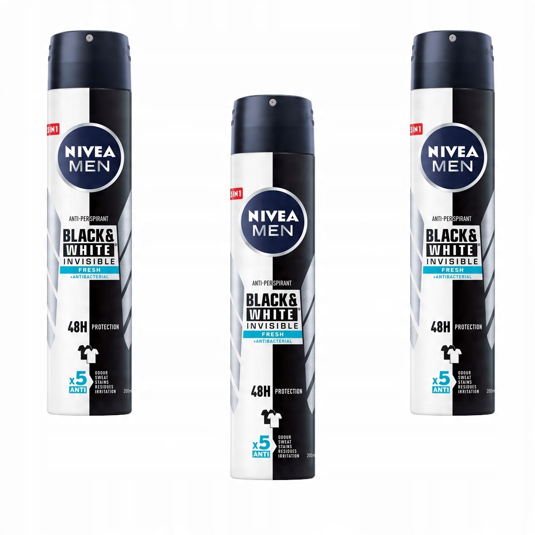 

Antyperspirant męski Nivea Men Black.White 3x200ml