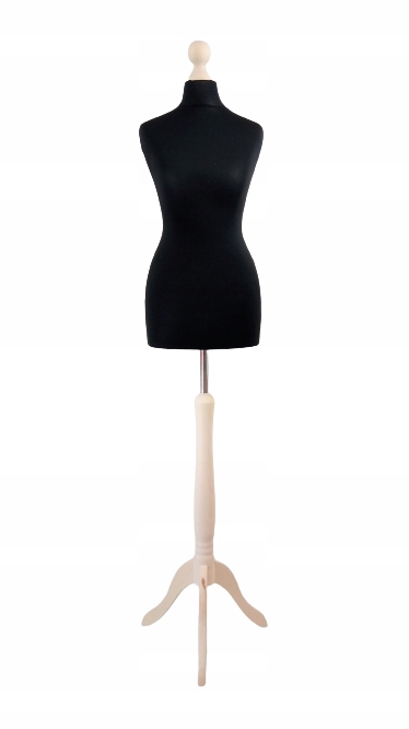 Krejčovský figurín 34 xs Černý eko prémiový stojan