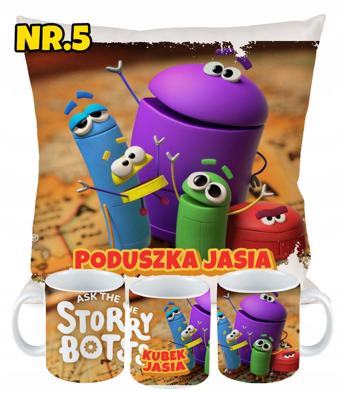 ZESTAW PODUSZKA KUBEK Mądroboty PREZENT + IMIĘ Rodzaj inny