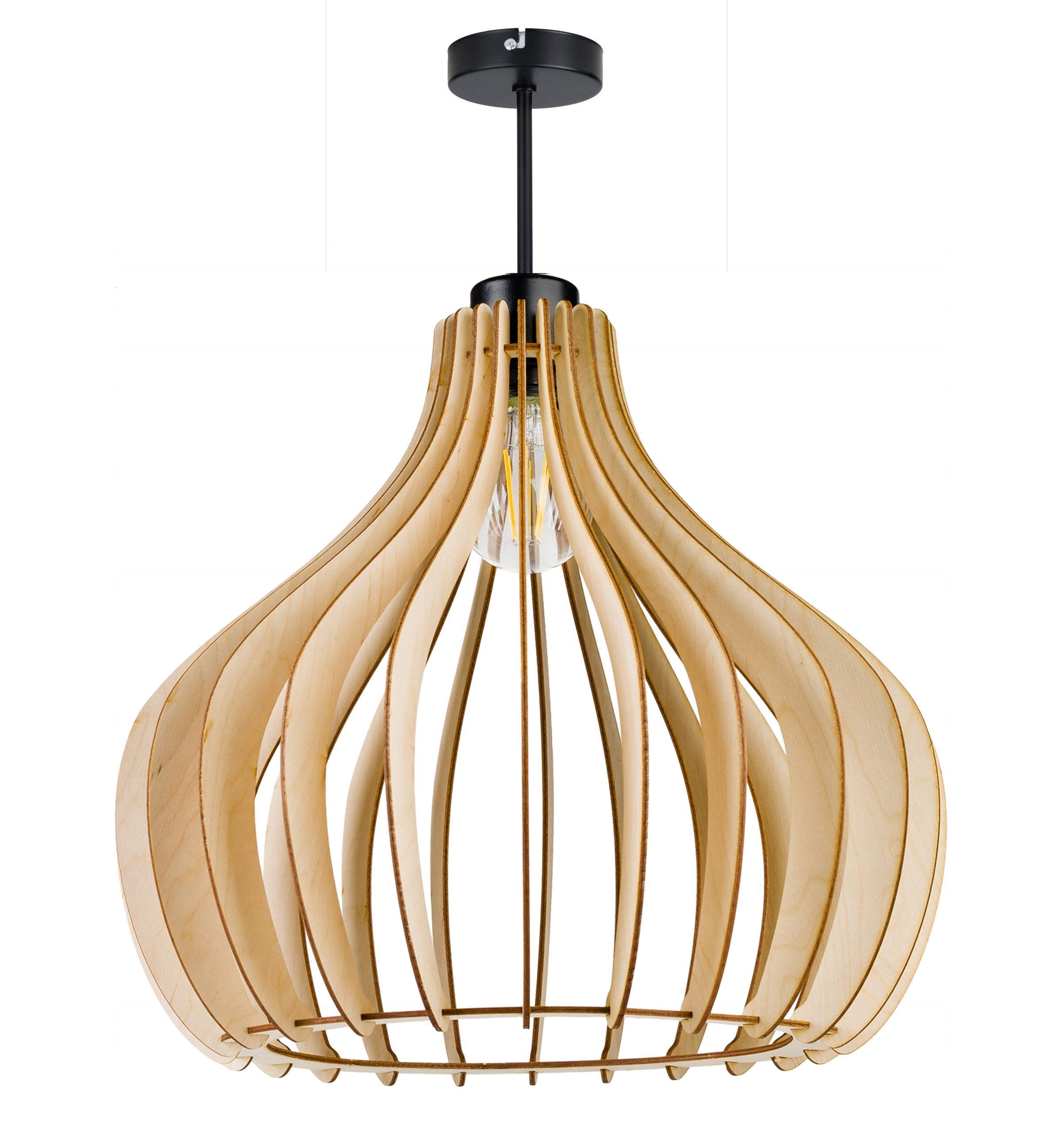 

Lampa Wisząca stała żyrandol sufitowa Loft Drewno