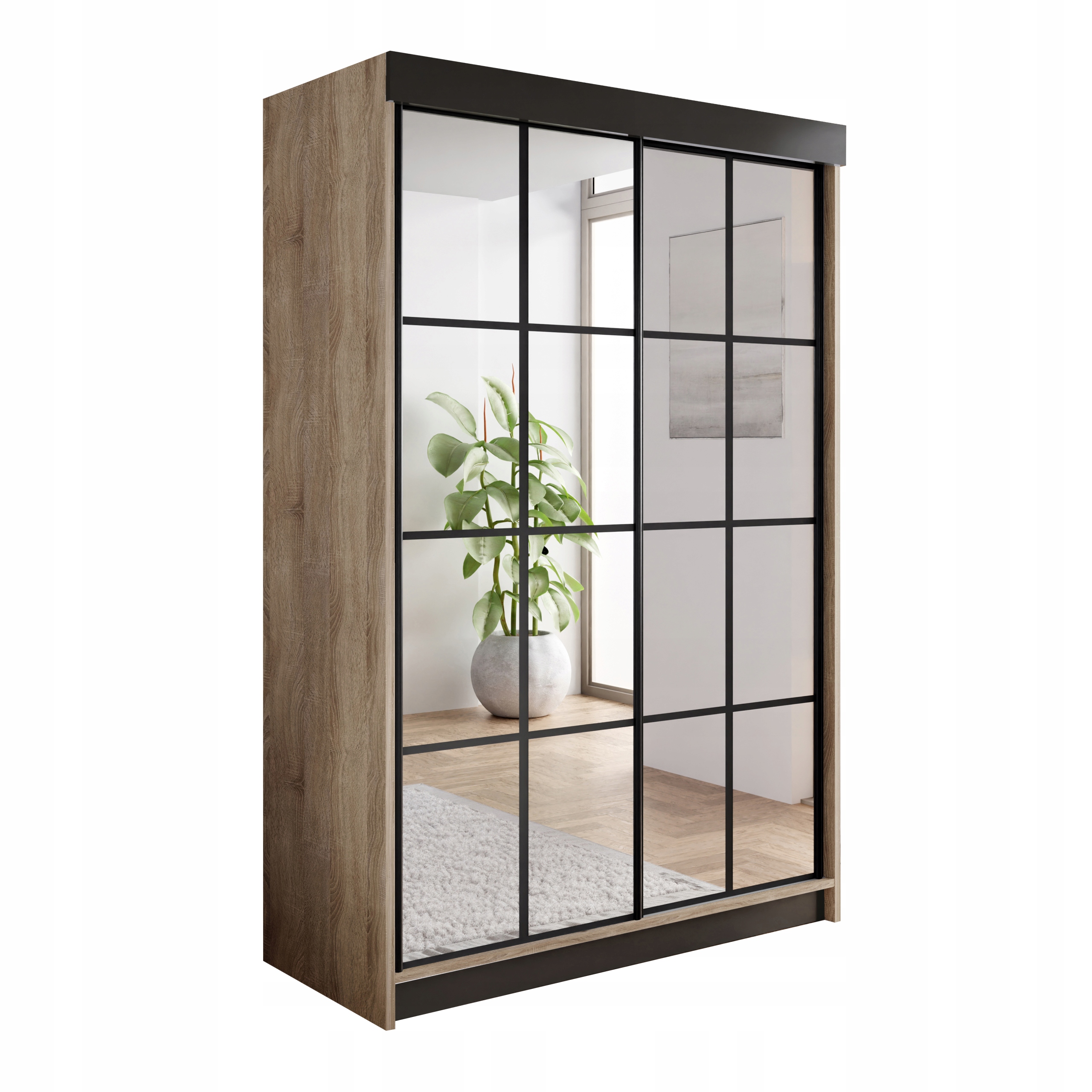 Skříň se zrcadlem Bari 2 dub sonoma 150 se zrcadly