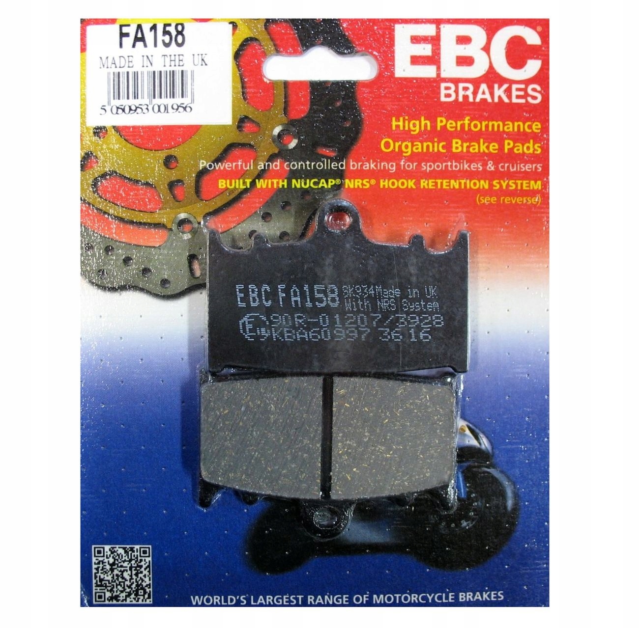 Klocki Hamulcowe Ebc FA158 Kawasaki Gpz Klz 1000 Vn 1700 2000 Zr ZX-6R Zzr