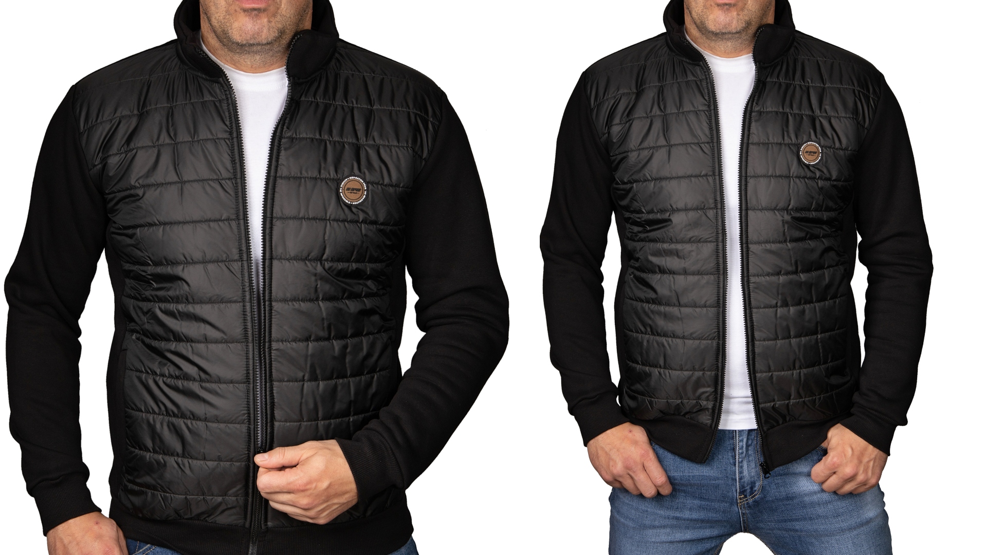 

Bluza męska ocieplona na stójce czarna Bastion 3XL