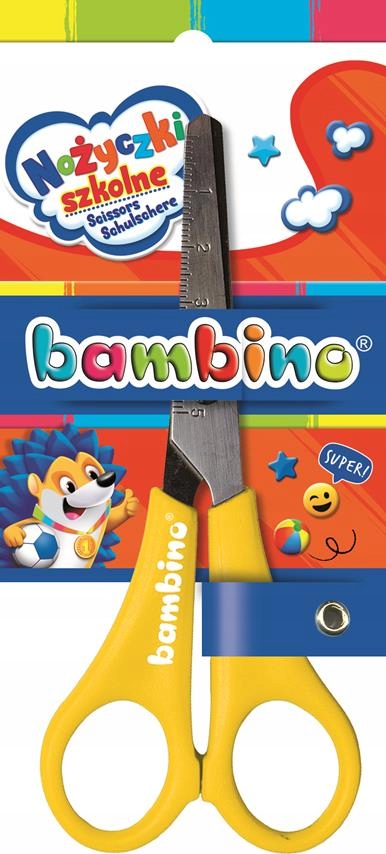 

Nożyczki Szkolne Z Podziałką-Linijka Bambino