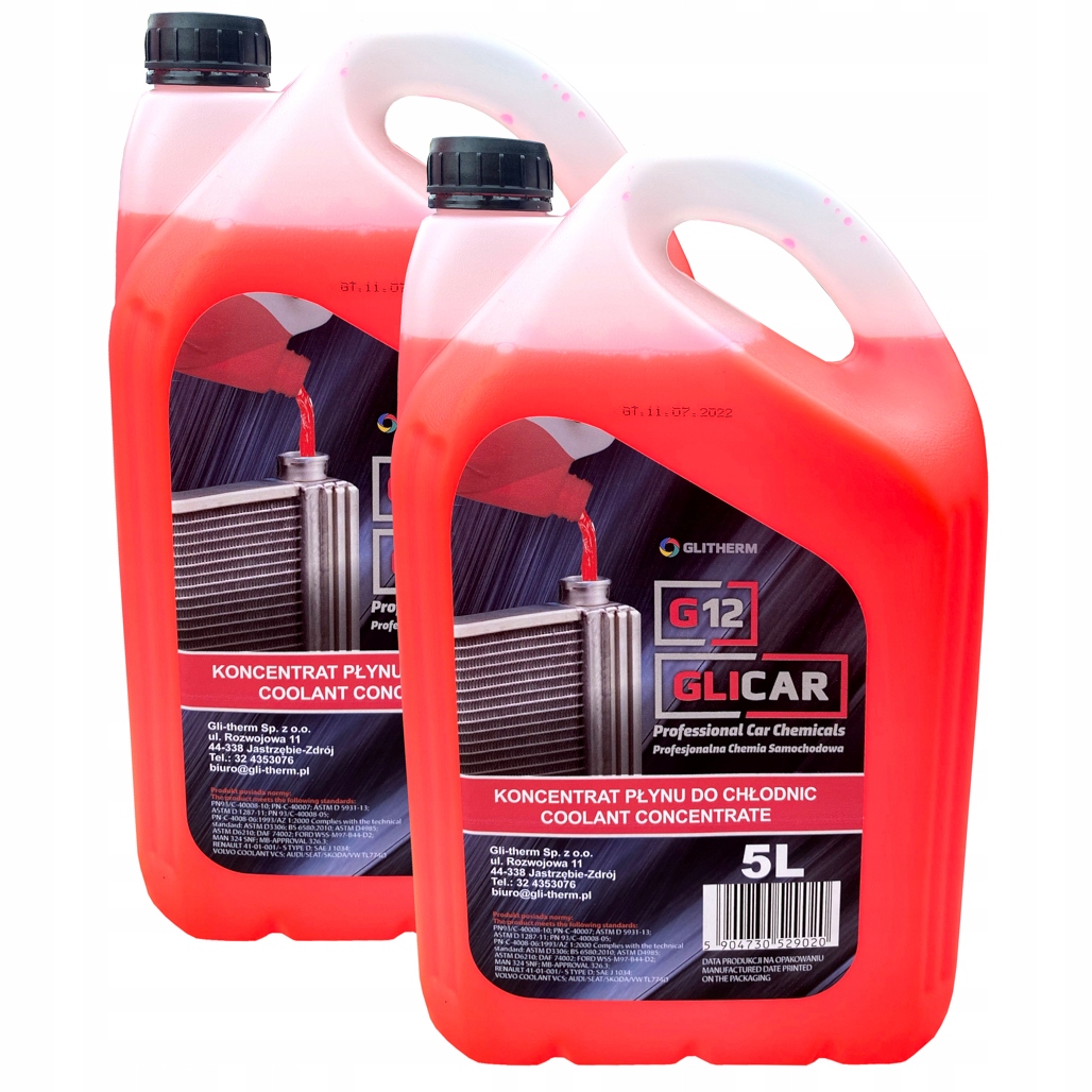 KONCENTRAT PŁYNU DO CHŁODNIC CZERWONY 10 L