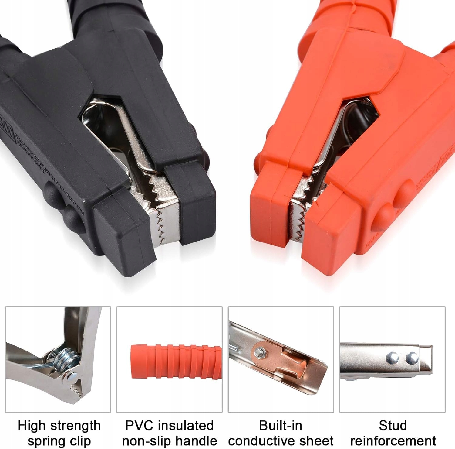 COMFORTY Zestaw 2 Krokodylklem Auto Izolowane Uchwyt Czerwony Czarny — miniatura 6