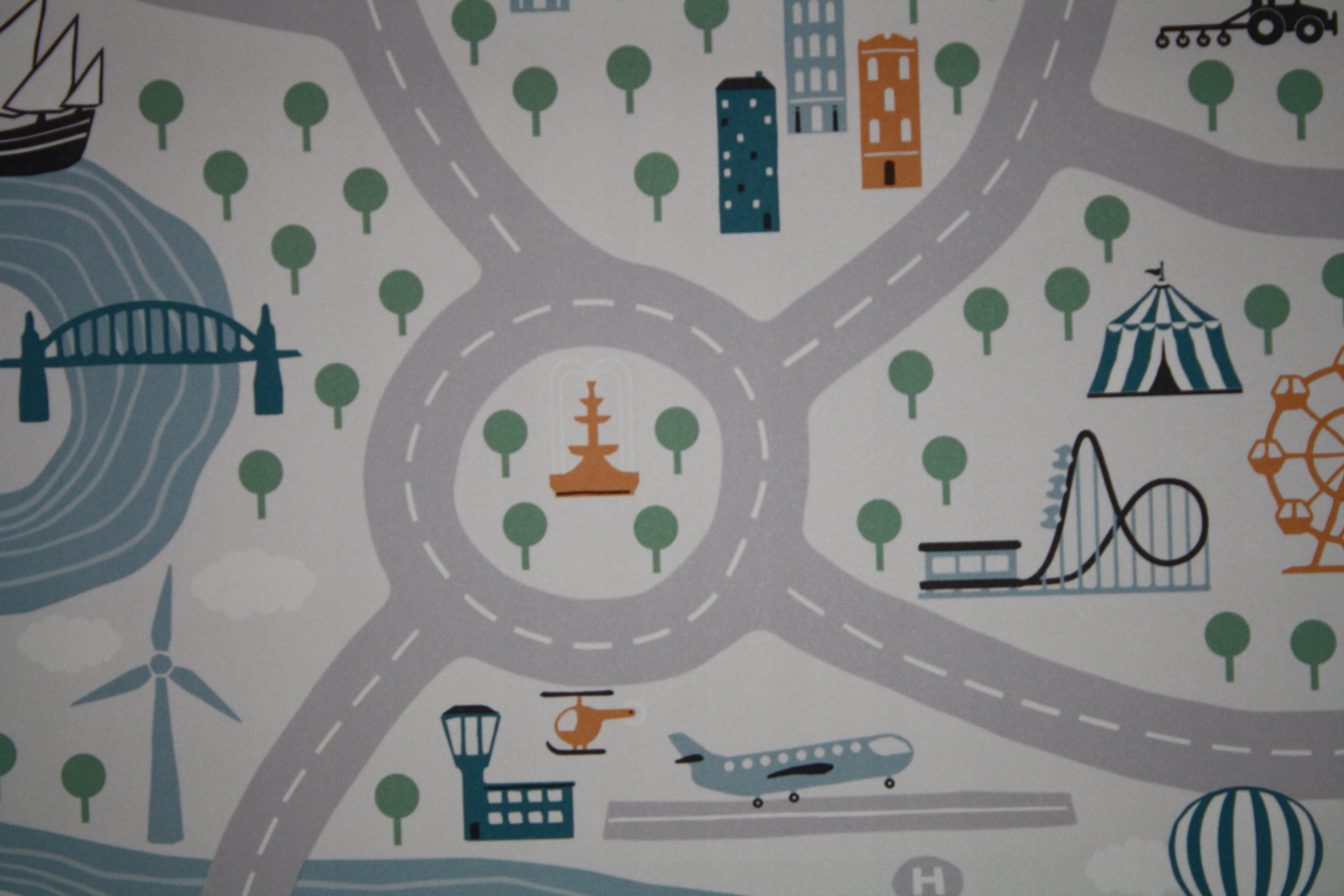 WYKŁADZINA PCV PASTELOWE ULICZKI DZIECIĘCA 2m Grubość 3 mm