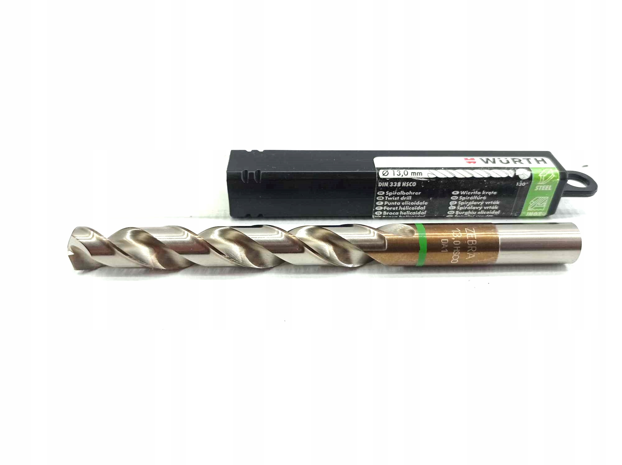Wiertło spiralne Hsco do stali metalu Würth Premium 13mm Din 338 Rn Oxid