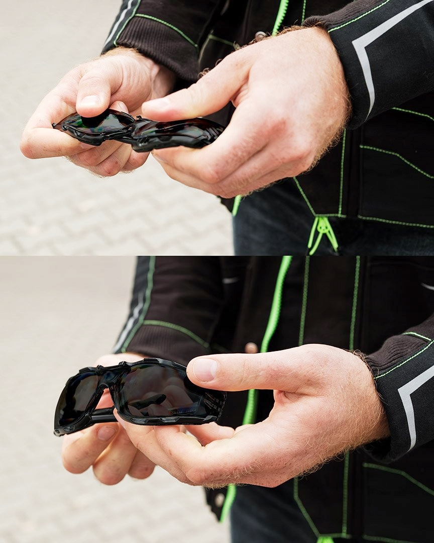 OKULARY ROBOCZE OCHRONNE Z WKŁADKĄ PIANKOWĄ PRZYCIEMNIANE CIEMNE DO PRACY Marka Neo Tools