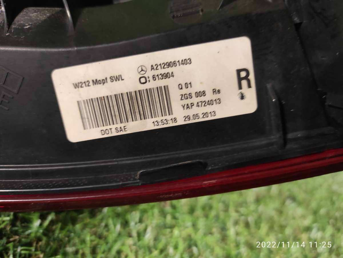 light rear right side Mercedes W212 facelift 2014