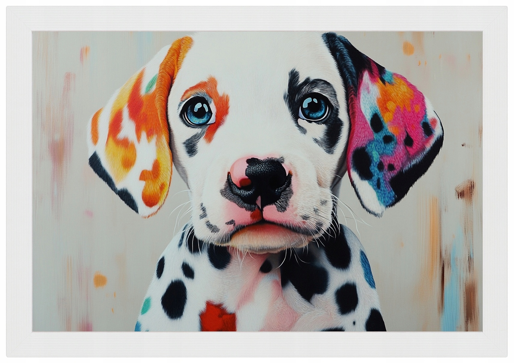 Plakát Rámeček Na Plakát S Portrétem Psa, Štěnětem, Dalmatin , Pop Art 60x40
