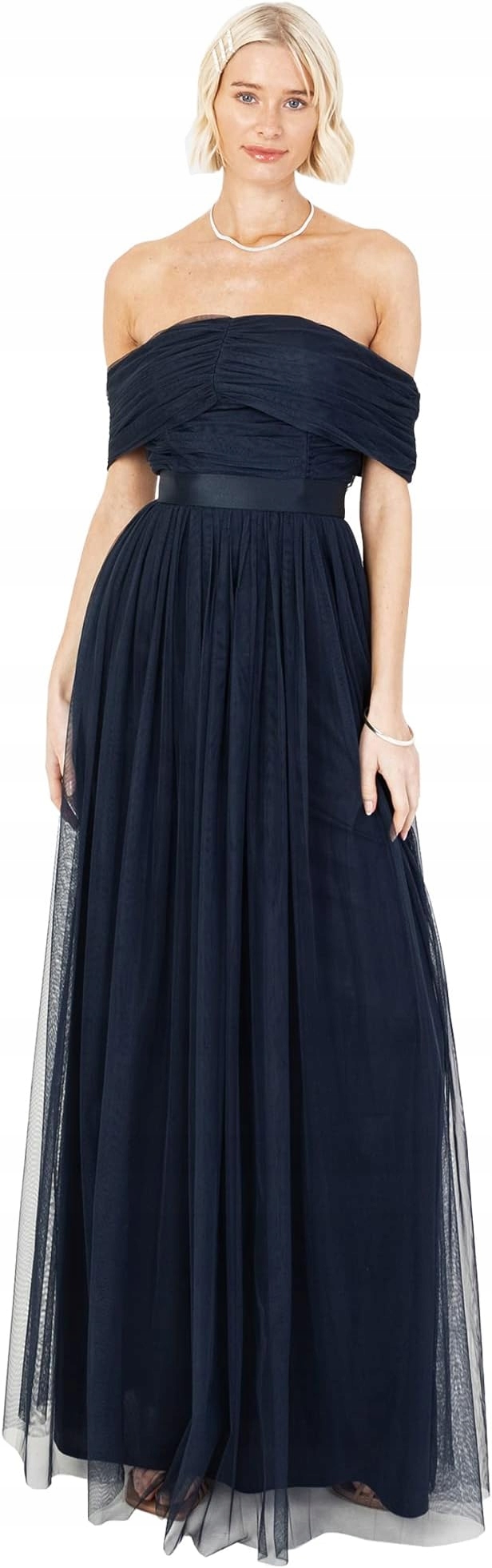 Anaya Tmavě Modrá Šaty S Odhalenými Rameny 40 6BA