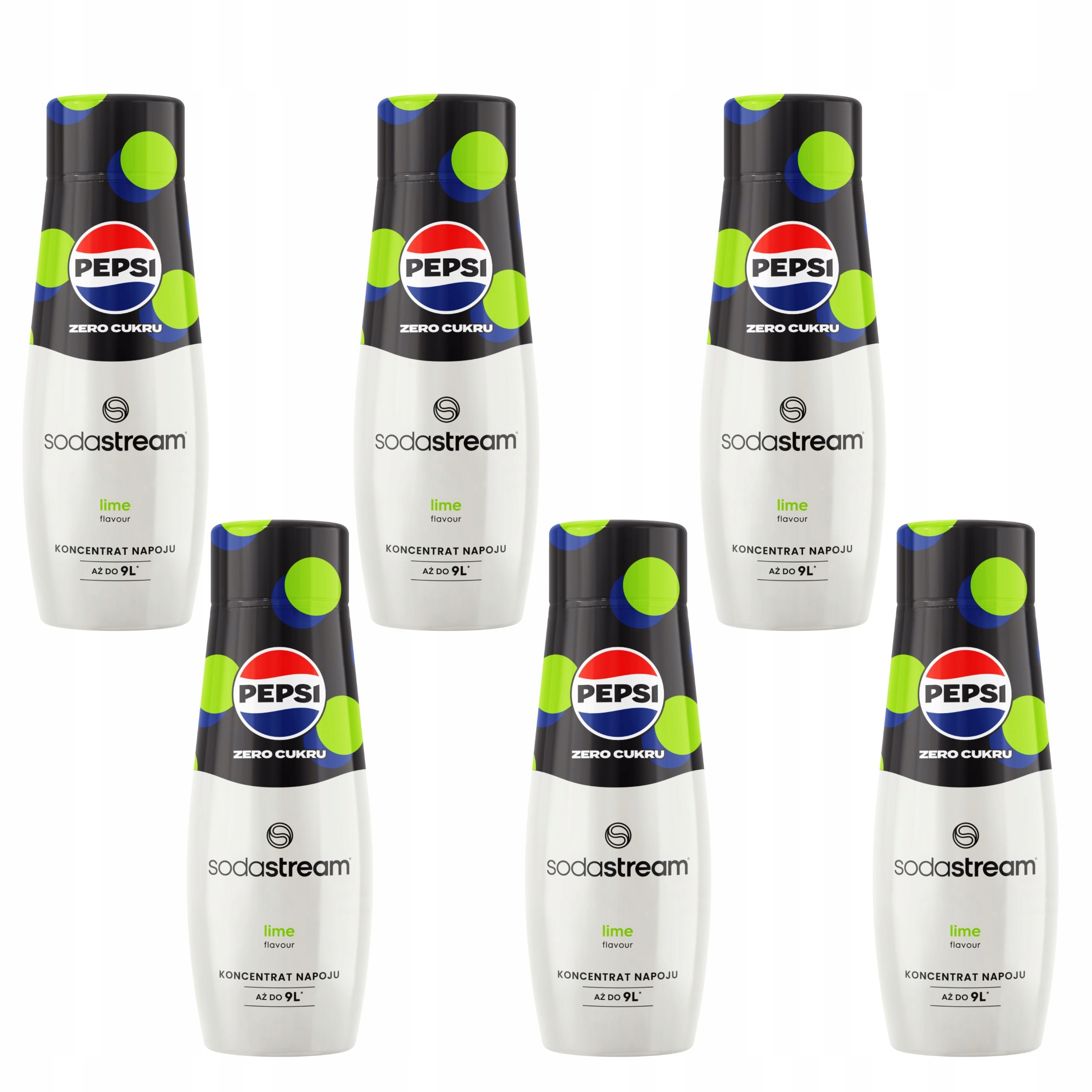 Koncentrát Sodastream Pepsi Max Lime 440 ml na přípravu 9 l nápoje sada x6