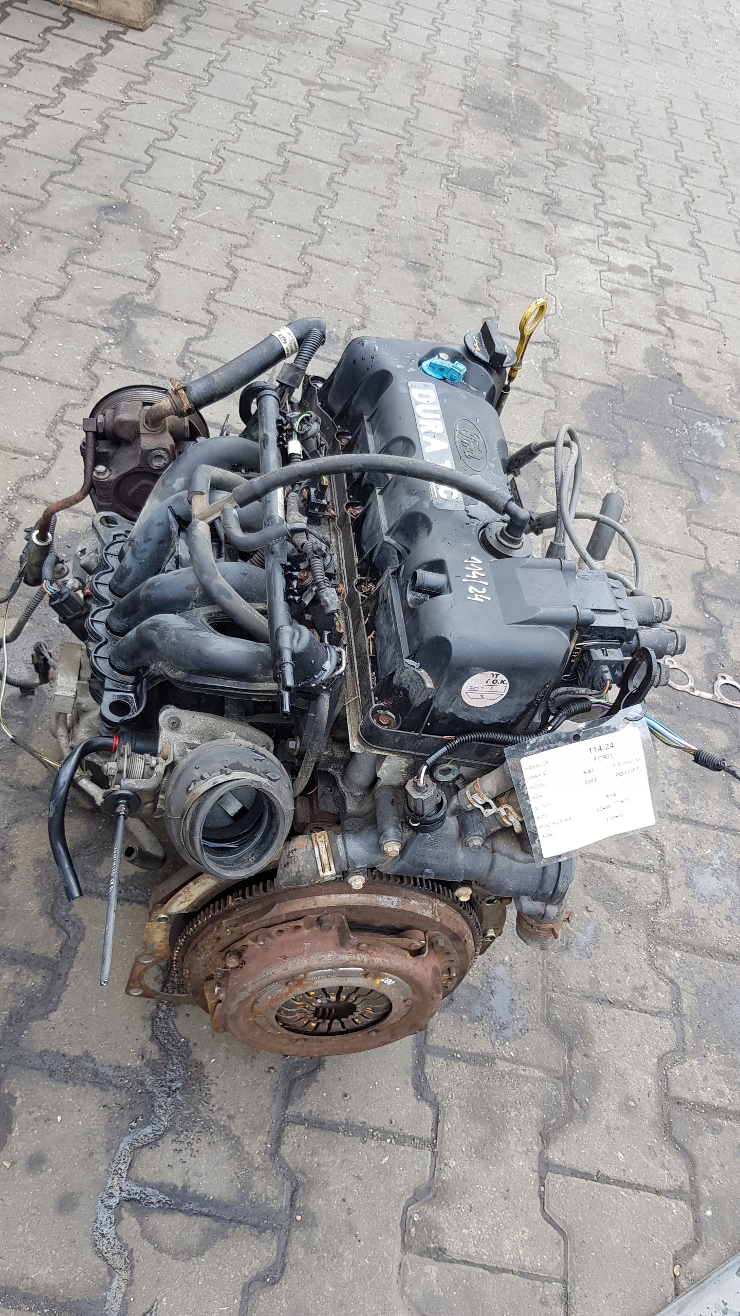 Ford KA 1,3B 71KM engine A9A