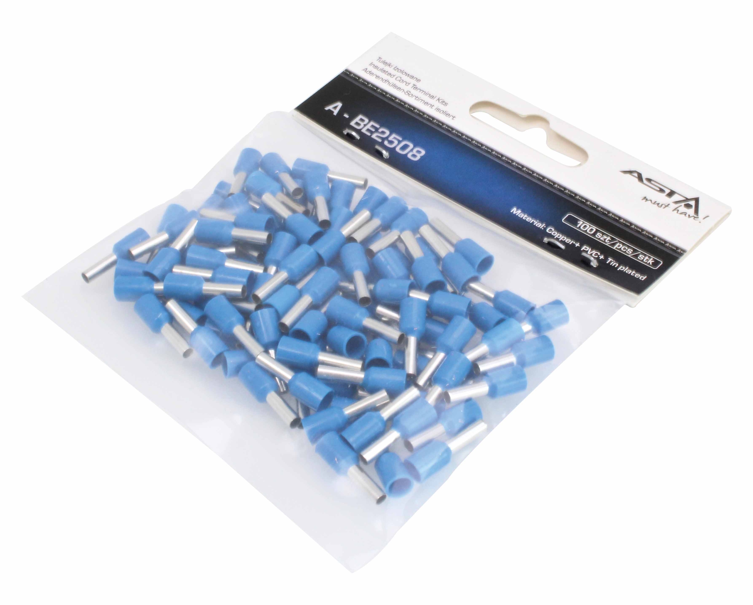 Tulejka Izolowana 2.5mm2 100szt. Asta A-BE2508