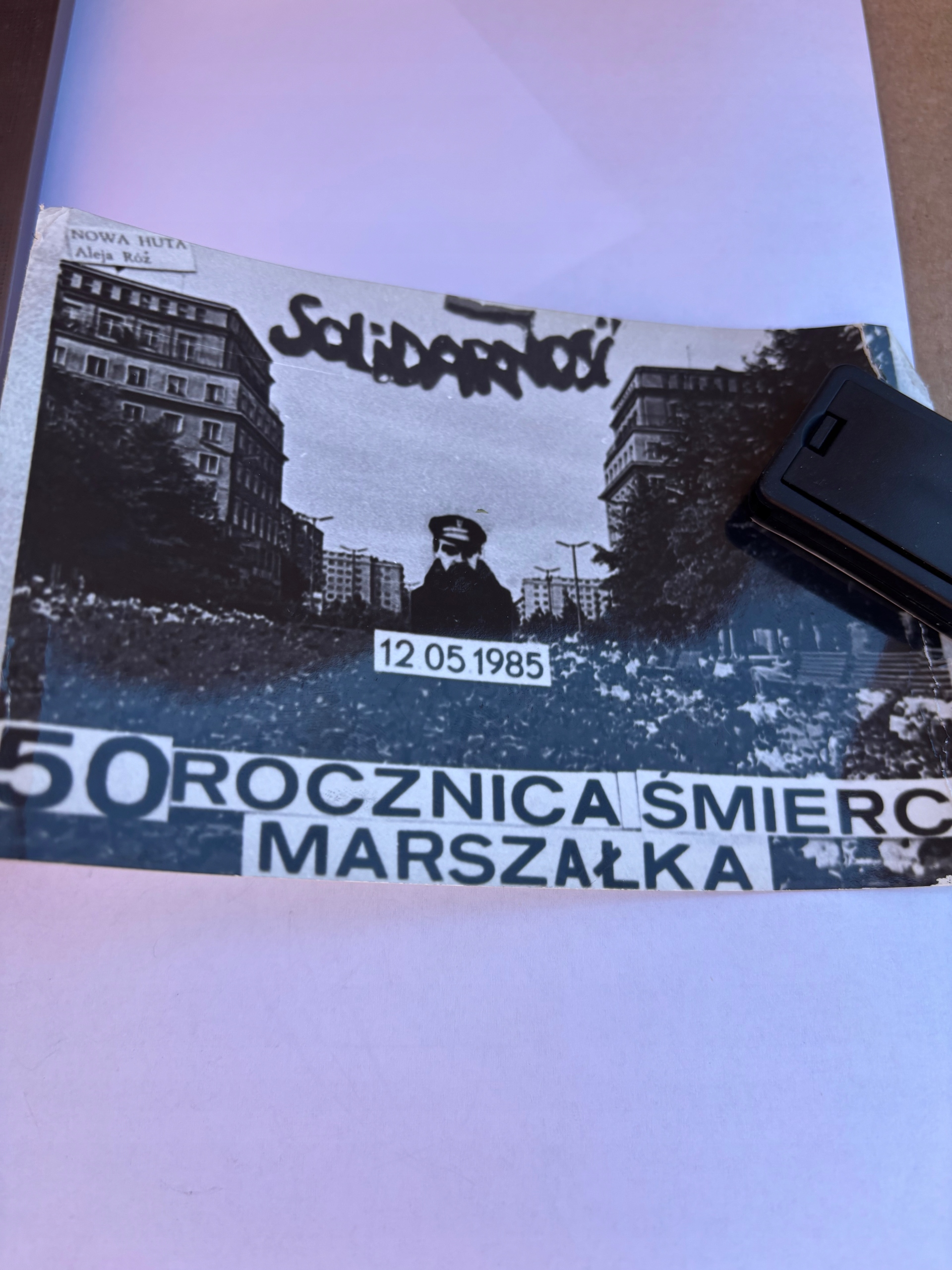 FOTOGRAFIA NOWA HUTA KRAKÓW SOLIDARNOŚĆ PRL PIŁSUDSKI 1985 RZADKOŚĆ A1034