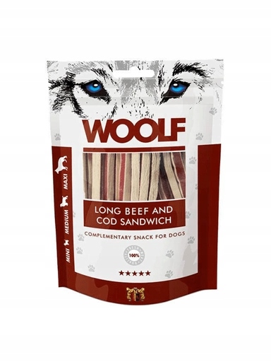 5x Woolf Dlouhá hovězí treska v sendviči 100g