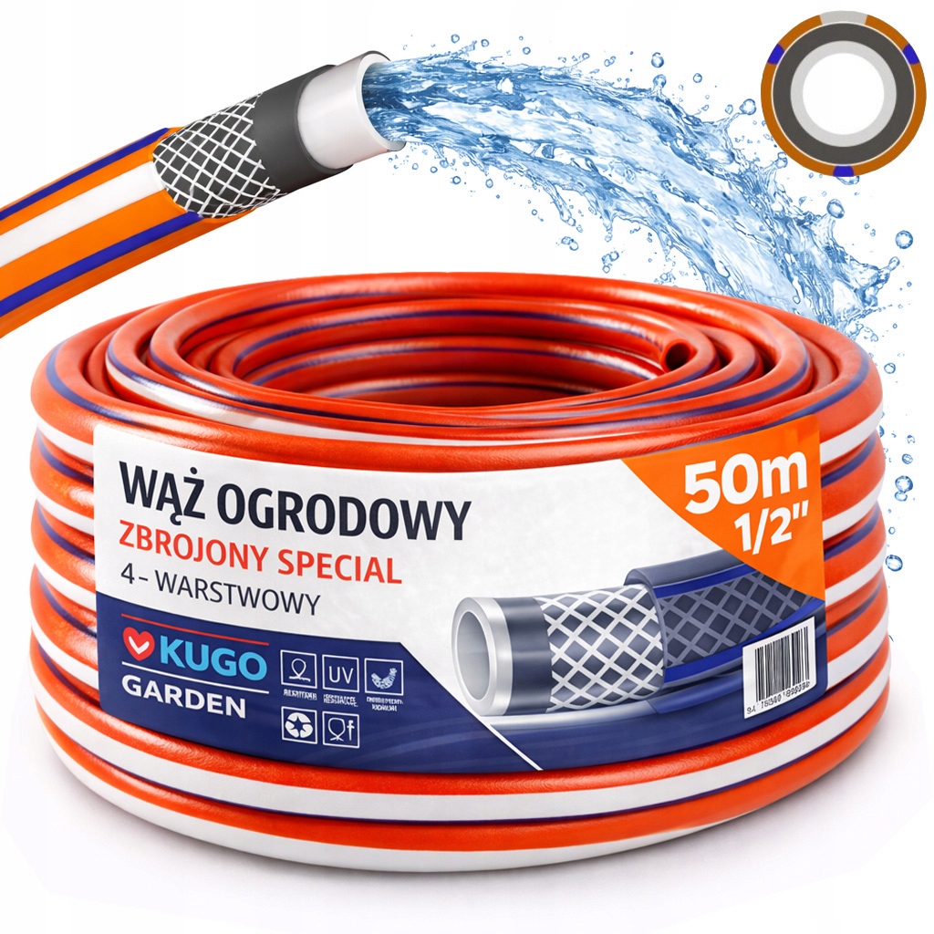 Hadice 1/2" 50 m 4VRSTVÁ Special Vyztužená Polská Výroba