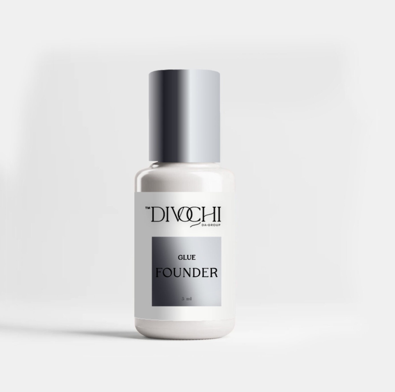 Lepidlo na prodlužování řas Divochi Founder black, 5 ml