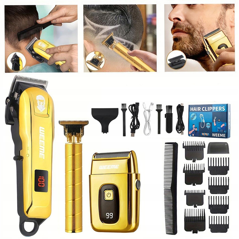 Bezdrátový Strojek Na Vlasy Profesionální sada pro stříhání vlasů