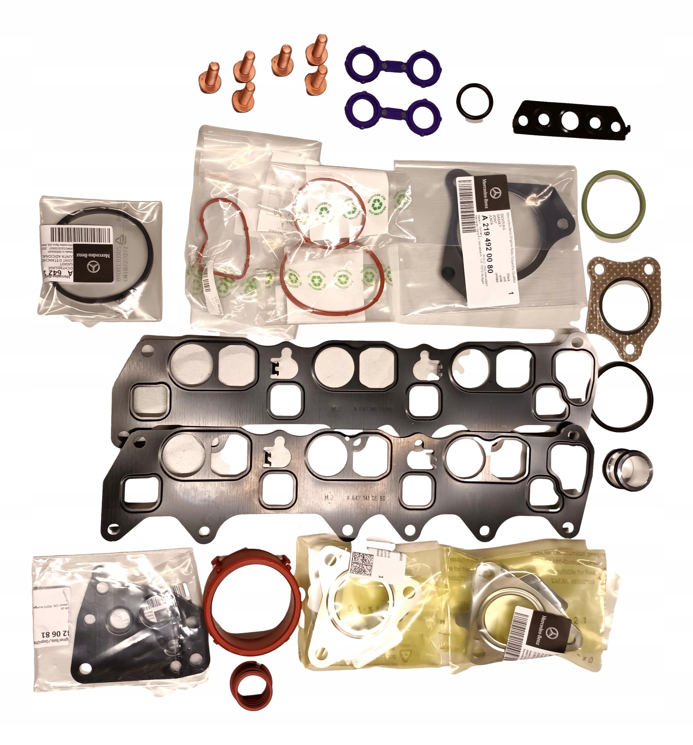 MERCEDES OM642 3.0 V6 Oryginalny zestaw uszczelek Stan opakowania oryginalne