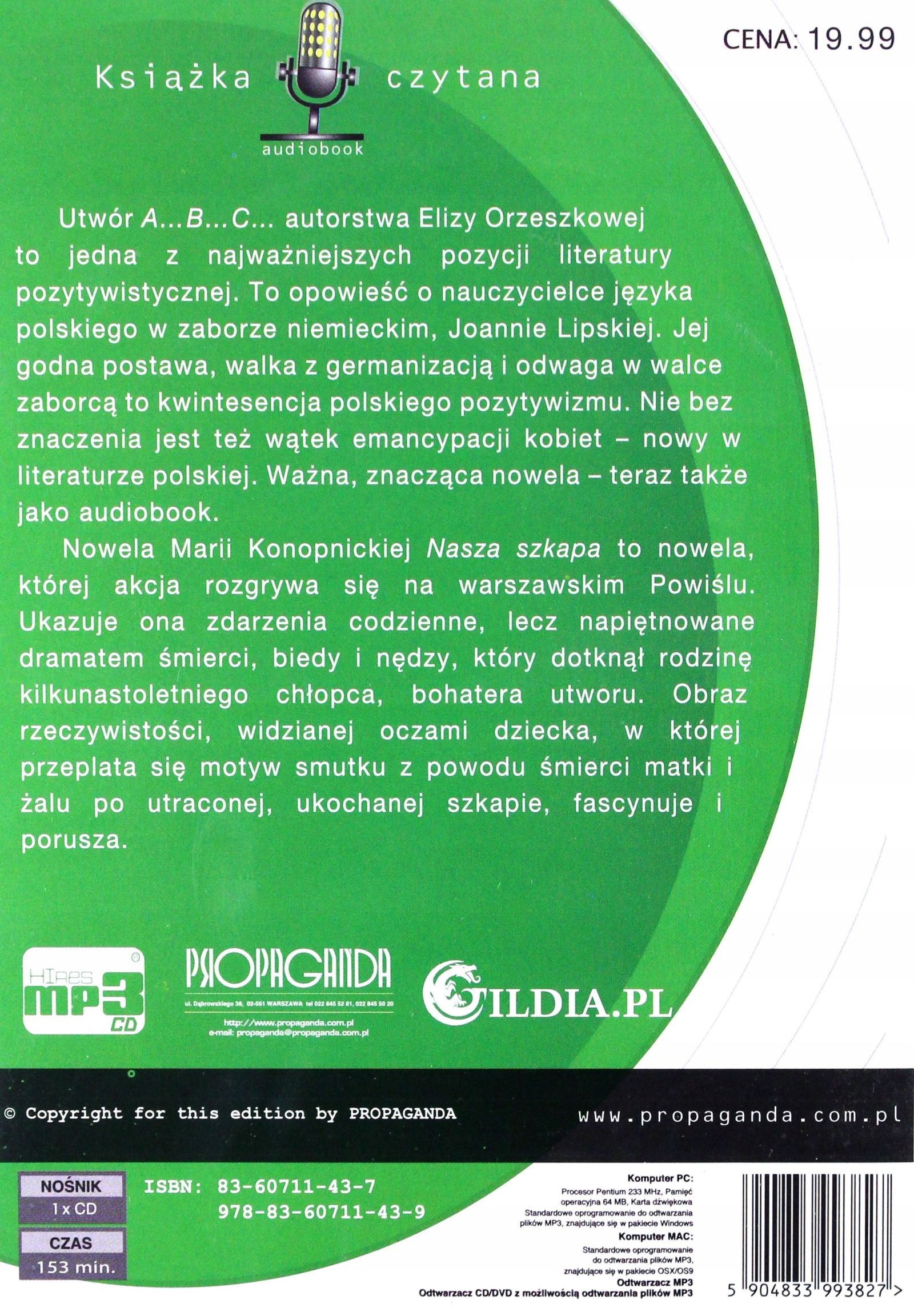 A... B... C... / NASZA SZKAPA - ELIZA ORZESZKOWA [ Rok wydania 2010