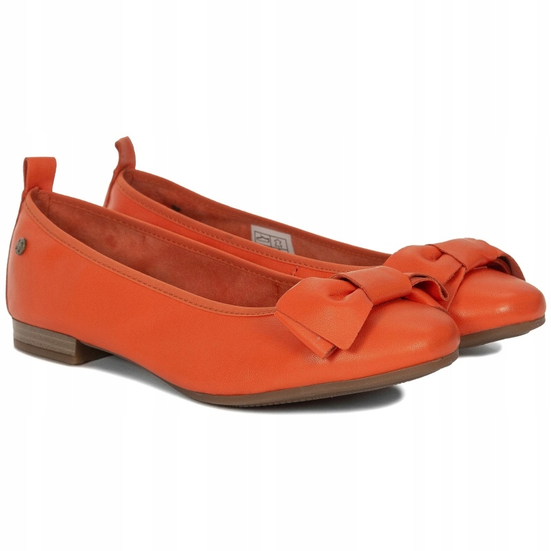 Dámské baleríny Maciejka P6802-18/00-0 Oranžová polské Kůže VEL..37