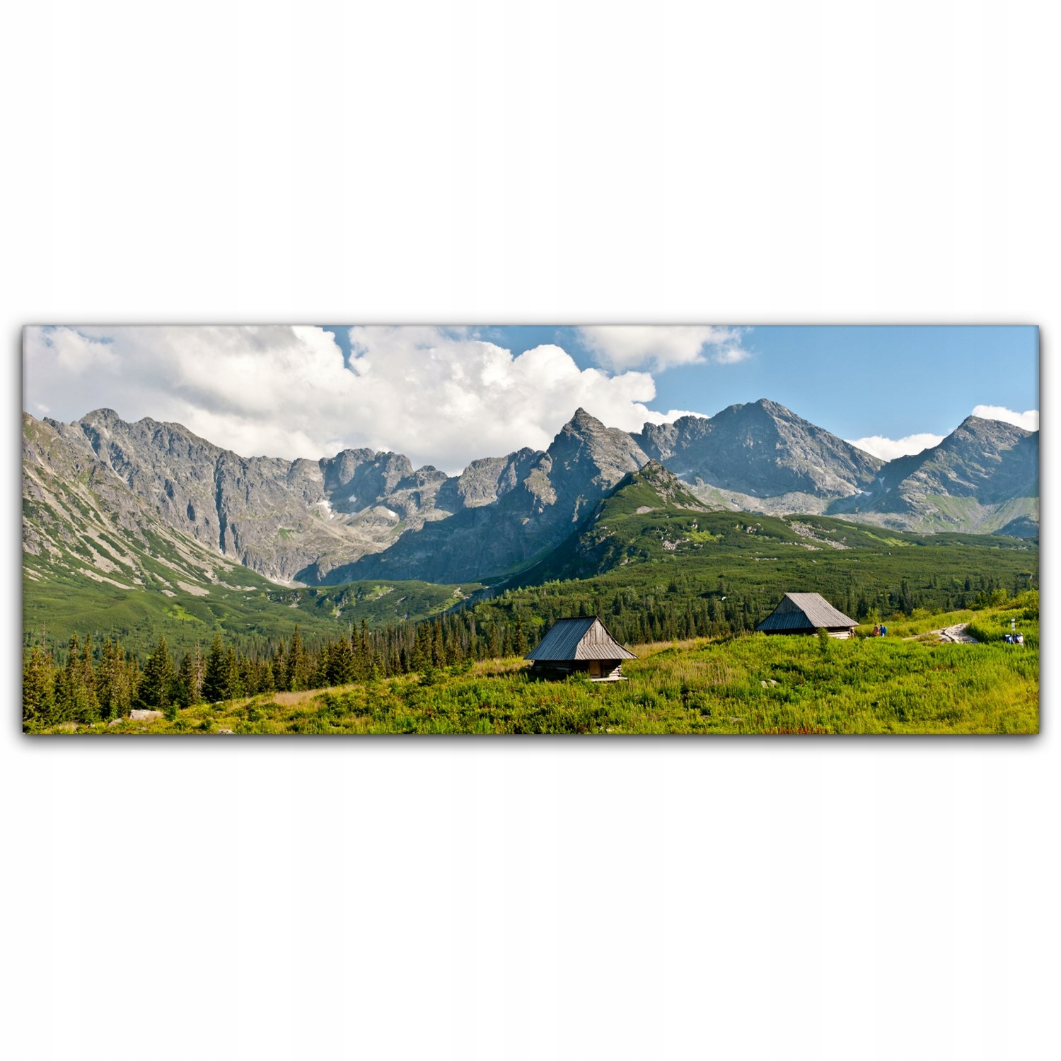 

Canvas płótno do sypialni 125x50 Domy Góry Wzgórze