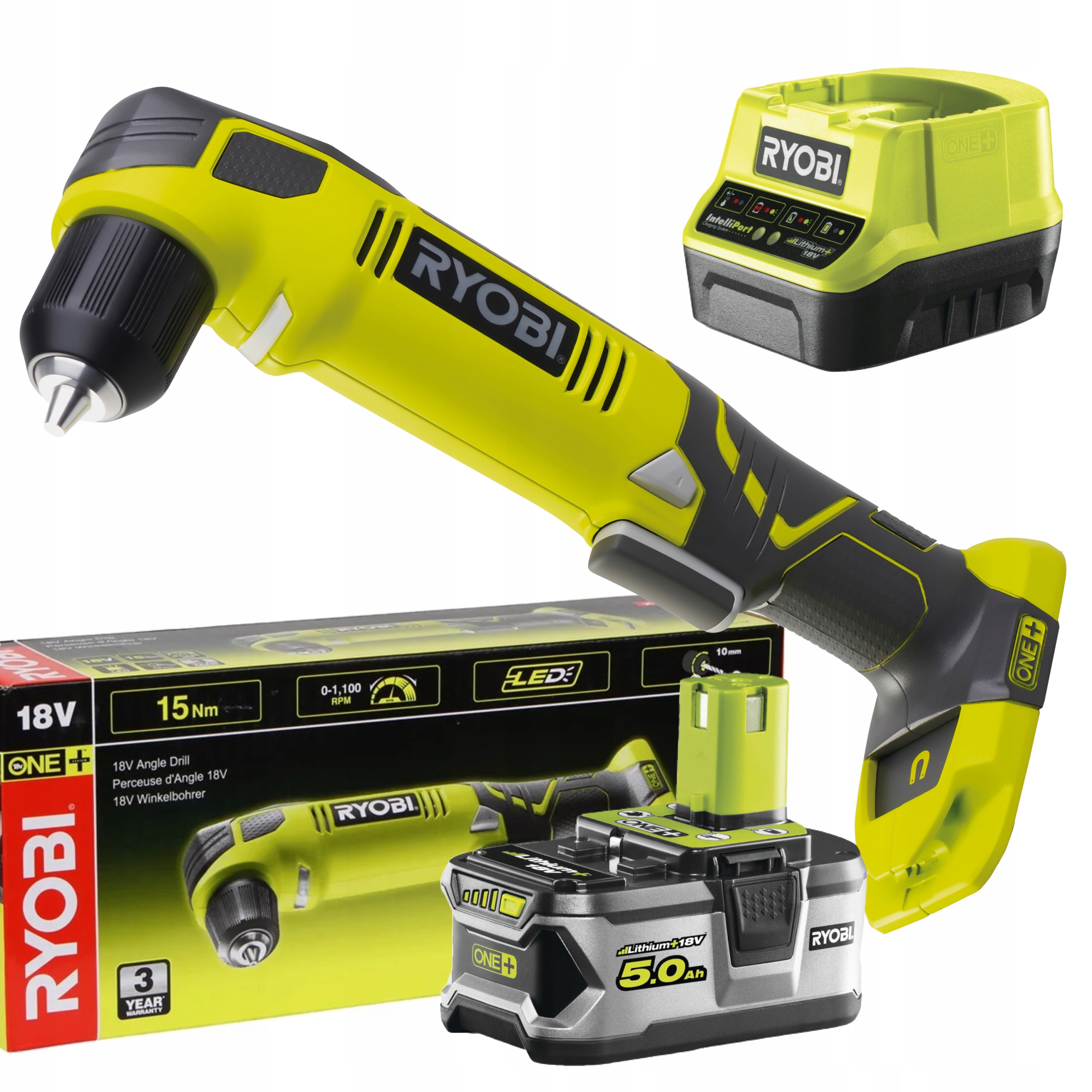 

Wiertarka Wkrętarka Kątowa Ryobi RAD1801M One+ 5Ah