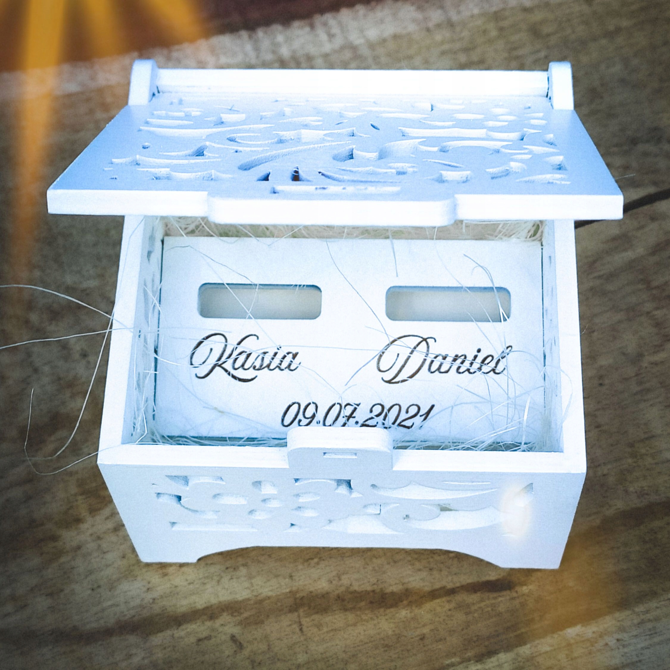 Skrzynka na koperty ślubne + pudełko na obrączki. Marka inny