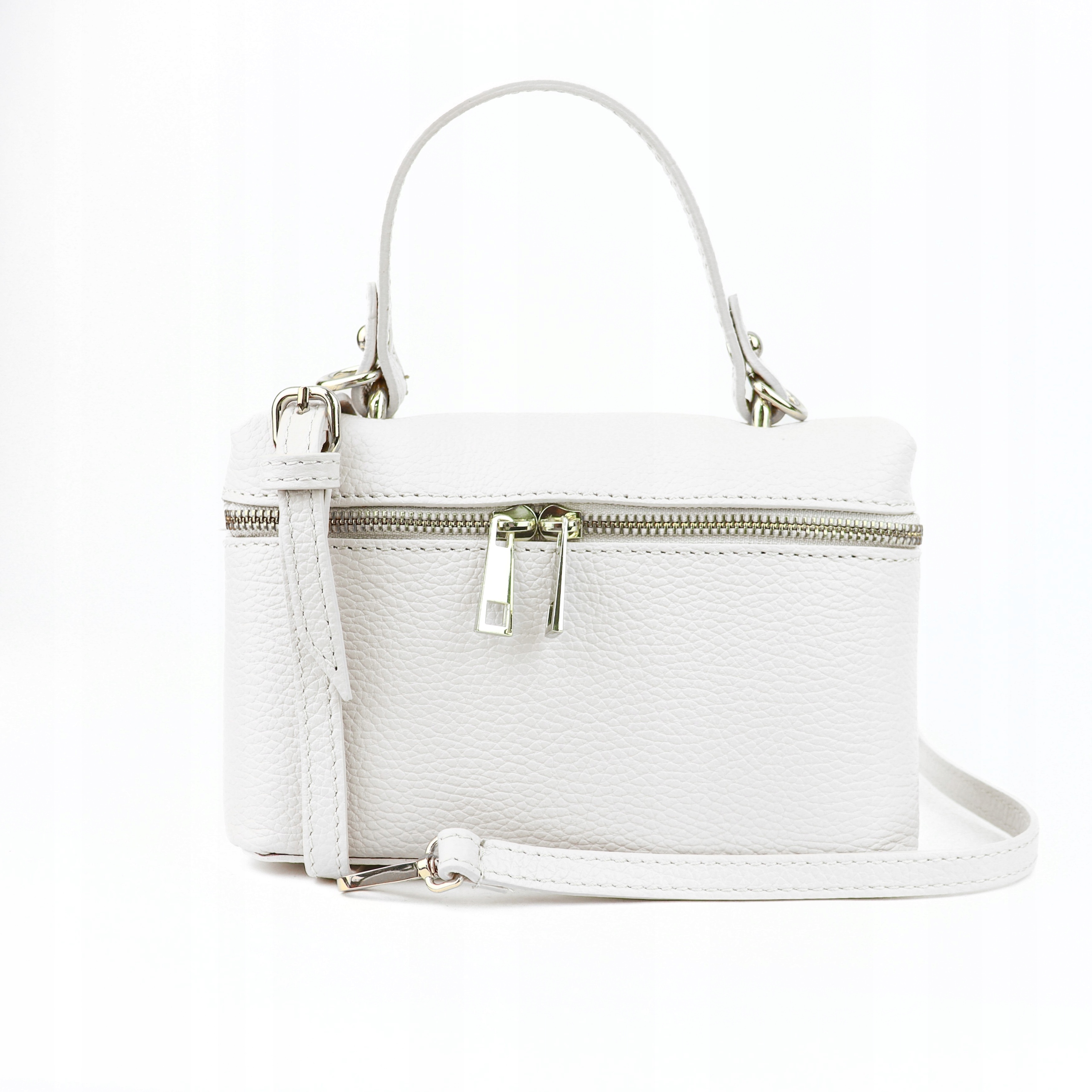 Dámská kabelka z přírodní kůže Kiti-M Bílá