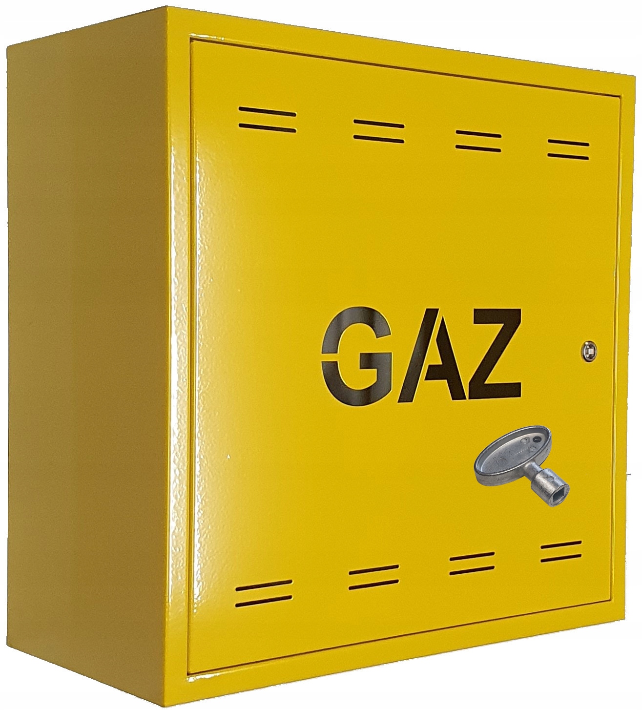 Plynová Skříňka Kov 60x60x25 Žlutá Dvířka Na Klíč Polská