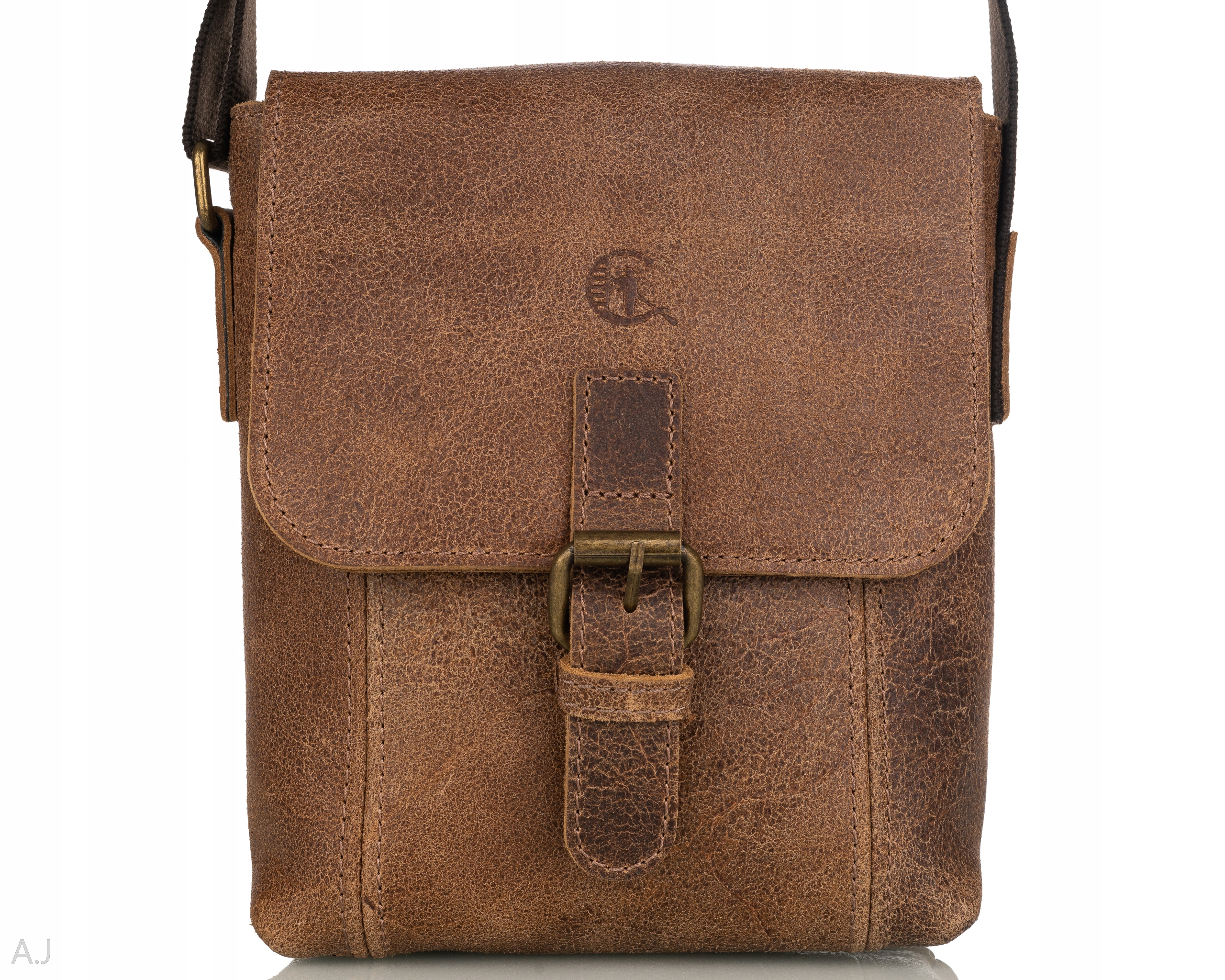 Pánská Kožená Taška Kabelka Přes Rameno Reportáž Kůže