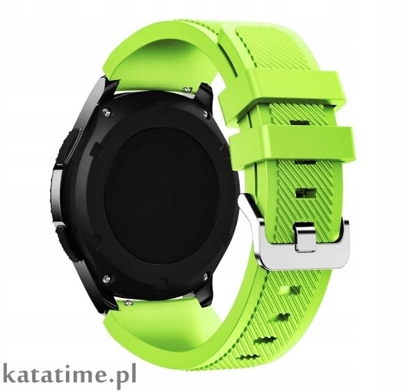 Pasek do zegarka smartwatcha 20 mm gumowy seledynowy silikonowy wodoodporny
