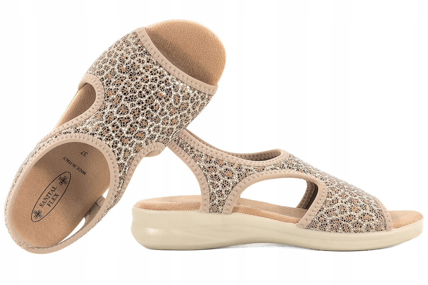 Sanital Flex 8022.17 Strečové Dámské Textilní Sandály Pu 39 Béžová