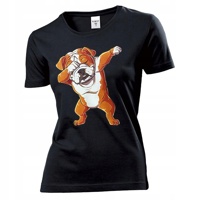 

Koszulka damska Buldog Angielski Dabbing Pies M