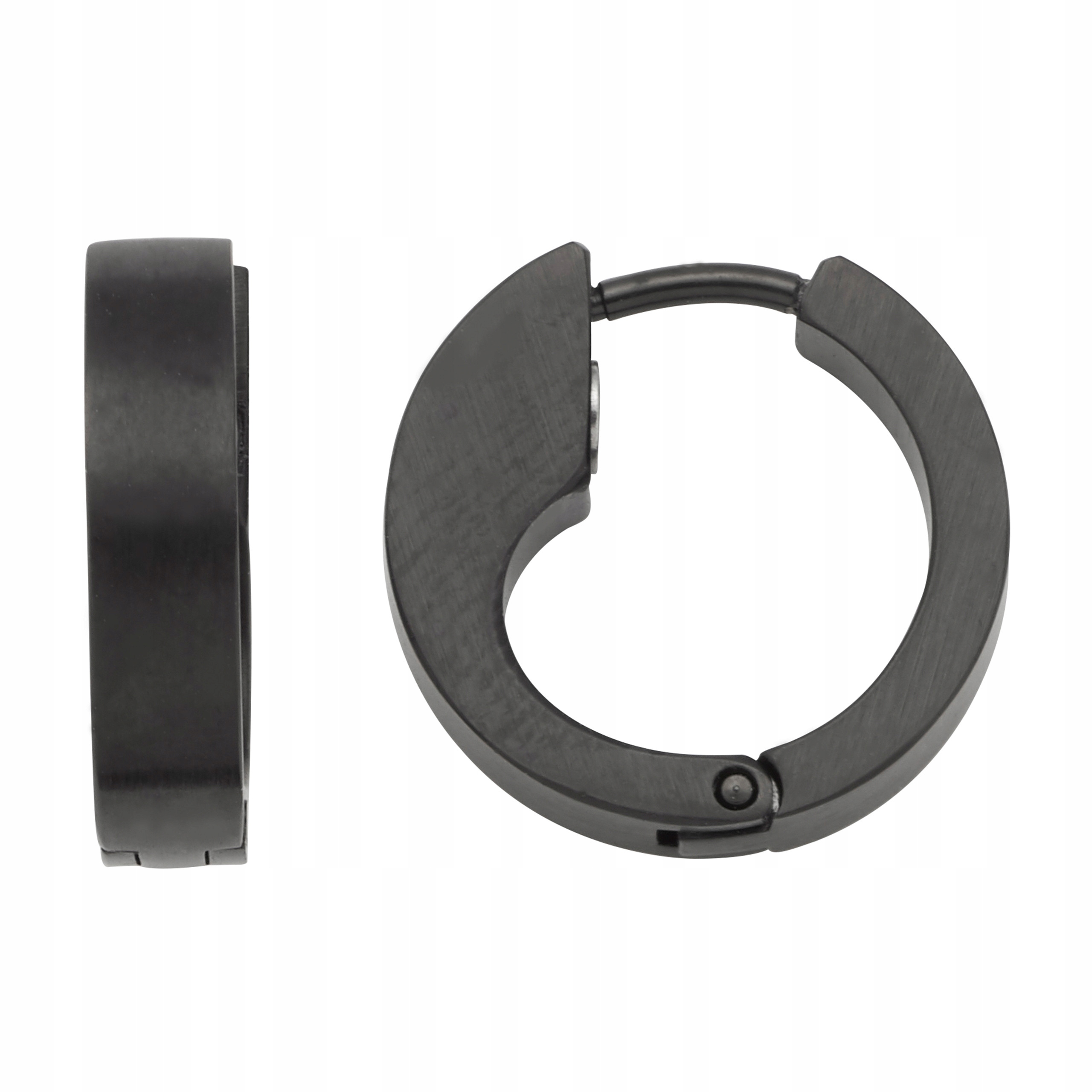 Náušnice Magnetické Černé Ocel Chirurgická Kolečka Na Zapínání