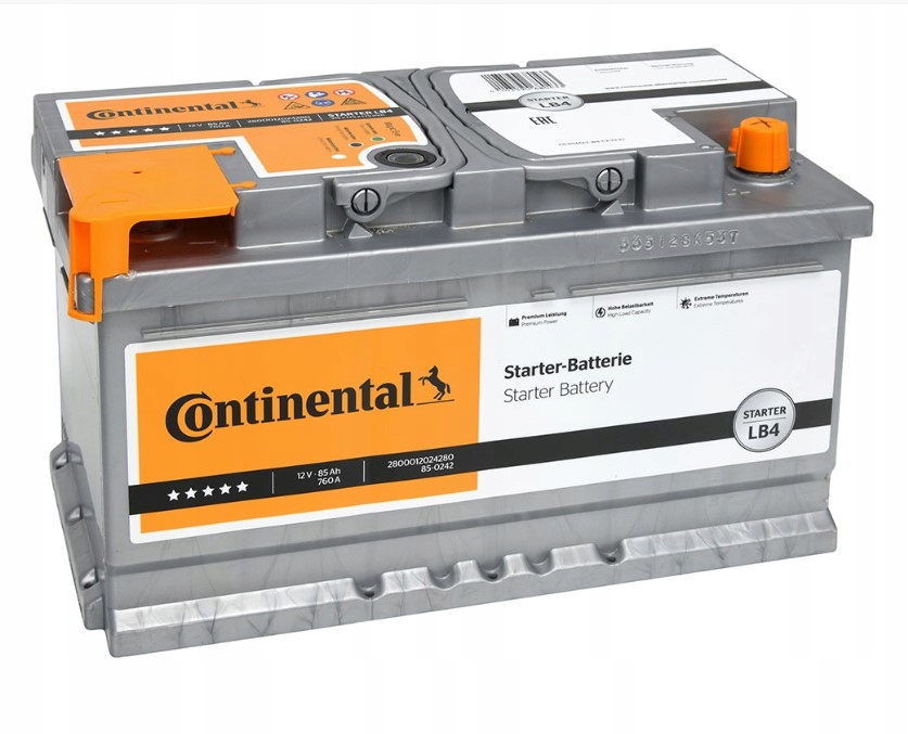 2800012024280 - Акумулятор Continental LB4 12V 85AH 760A P+