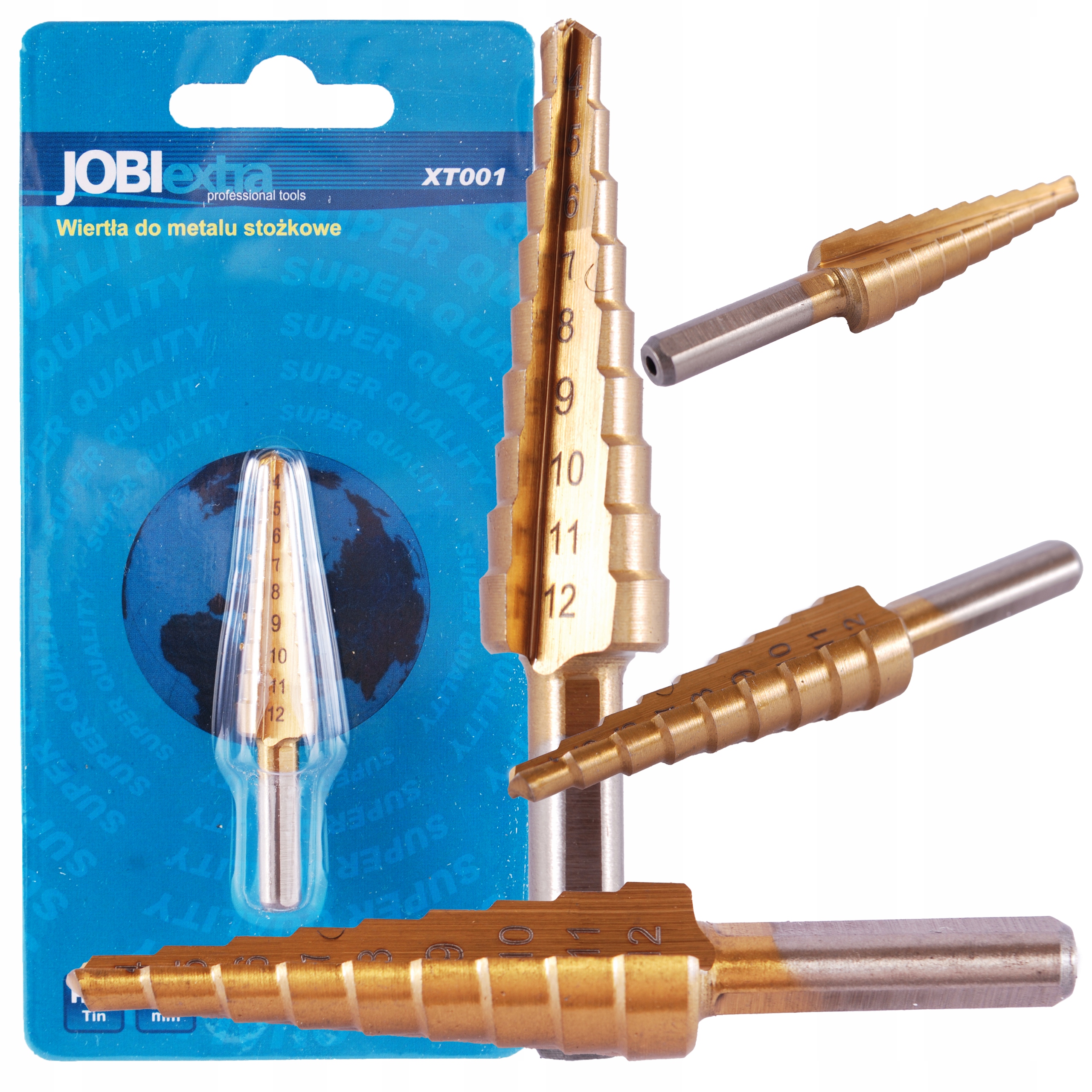 

Jobi Wiertło Stożkowe Stopniowe 4-12mm Tytan