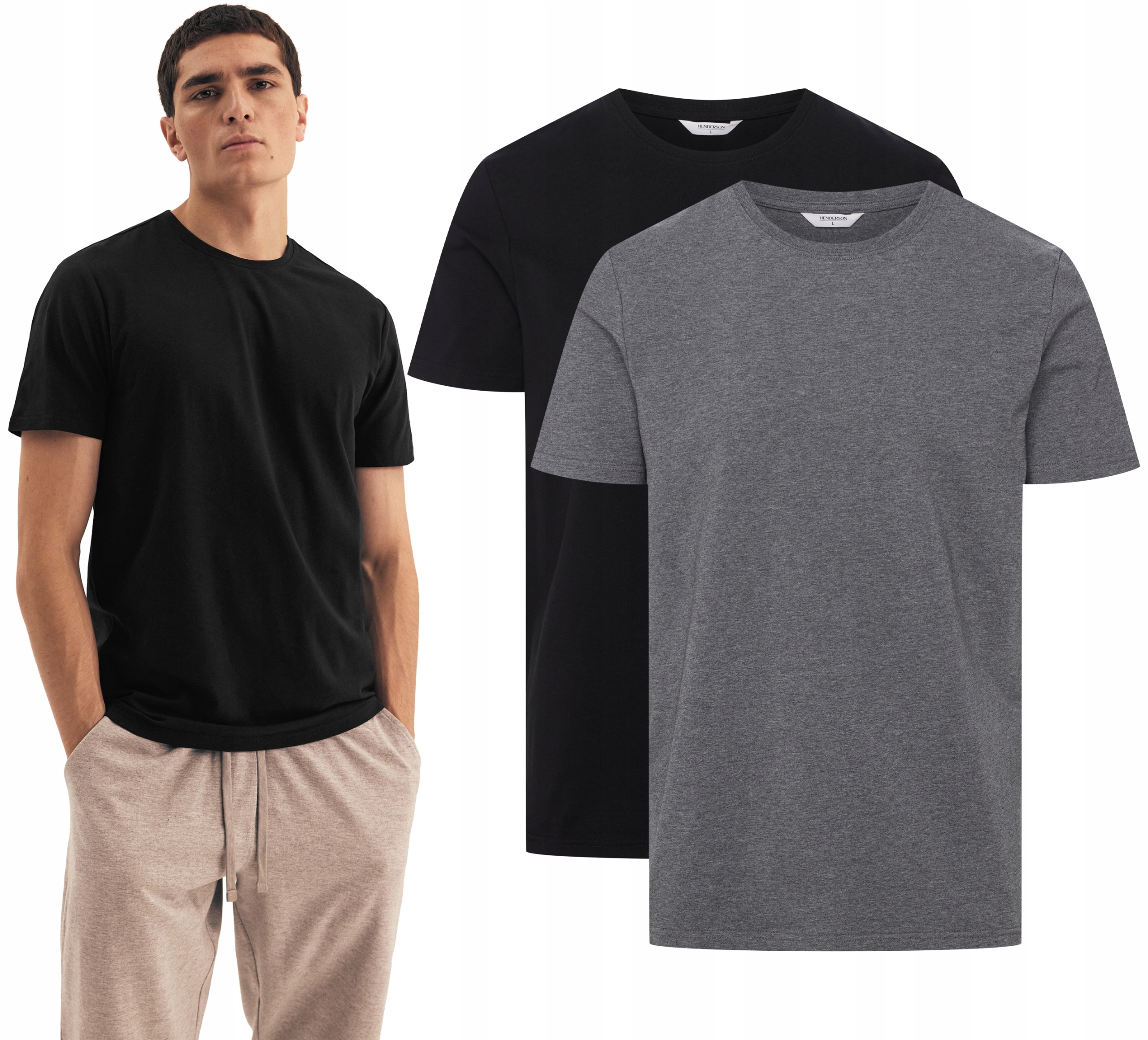 pánské tričko Set 2-PAK tričko bavlněné Henderson Move L