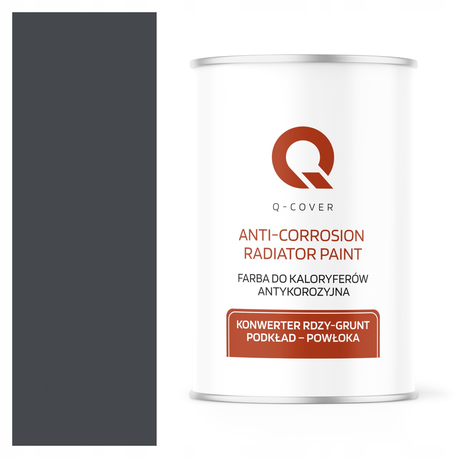 Farba do Kaloryferów Antykorozyjna Odporna 1L Połysk Grafitowy RAL7024 3w1