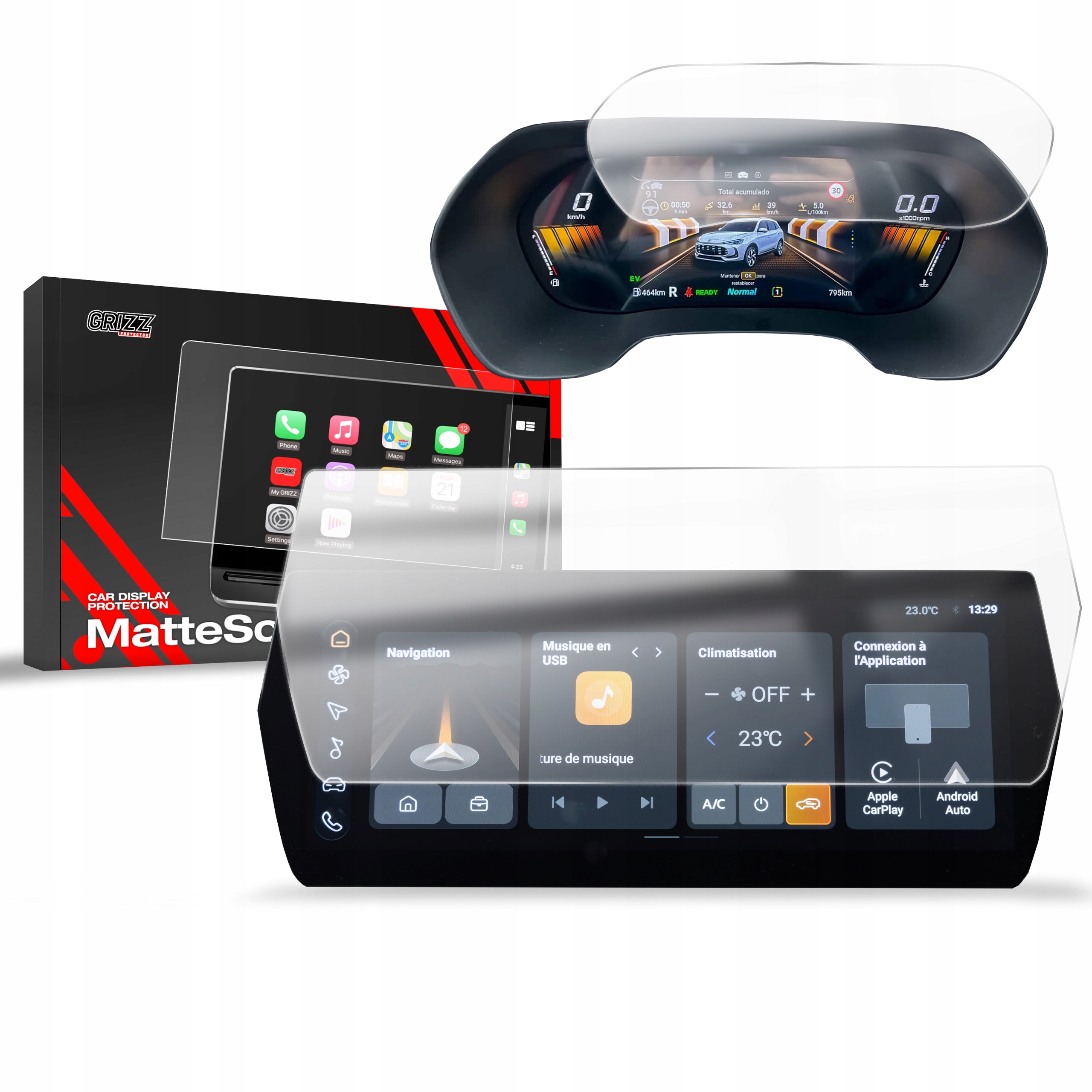 2w1 Folia Antyodciskowa do Mg Zs 12,3" (2024-2025)