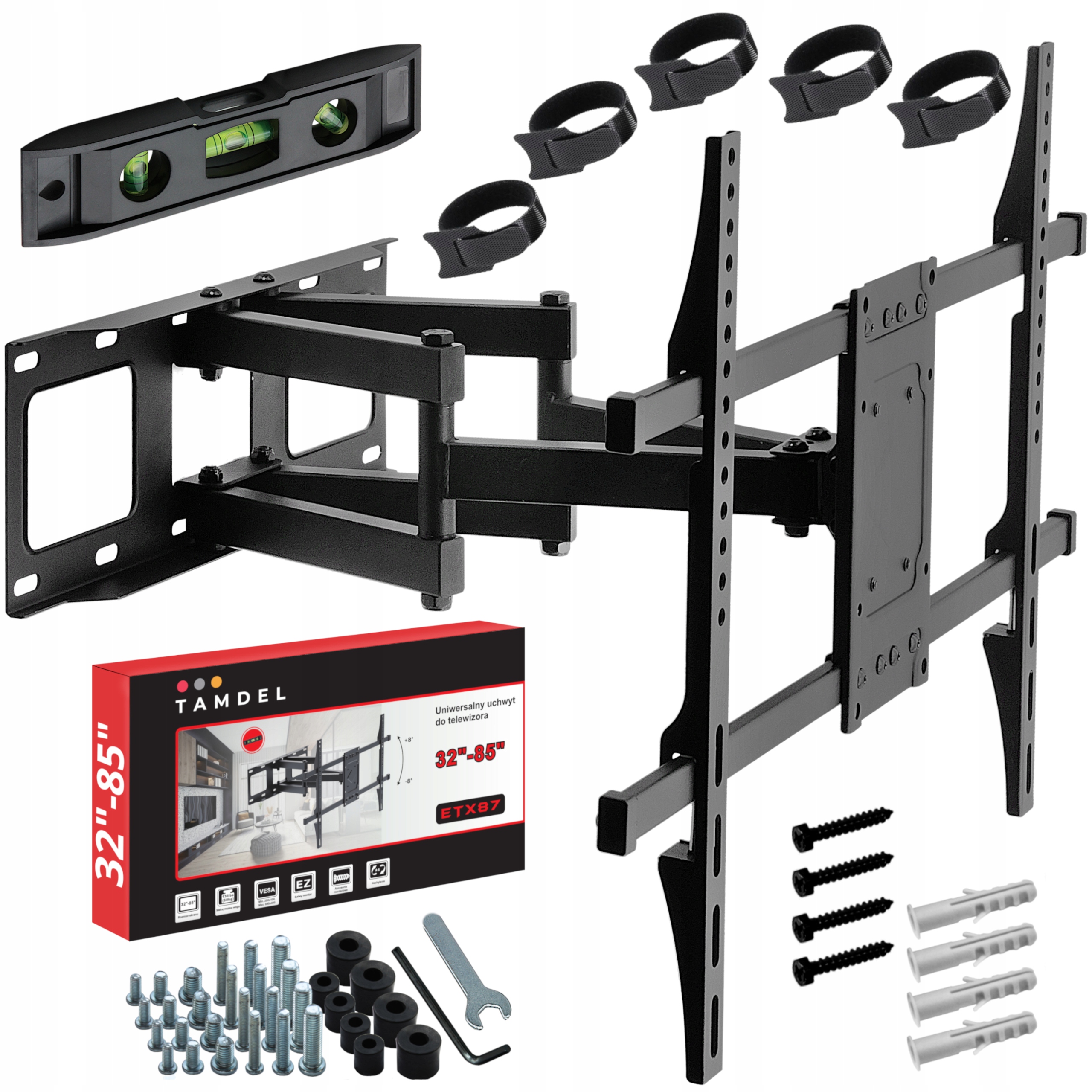 Uchwyt Do Telewizora 32-85 Cali Obrotowy Extra Mocny Do 60KG Uniwersalny