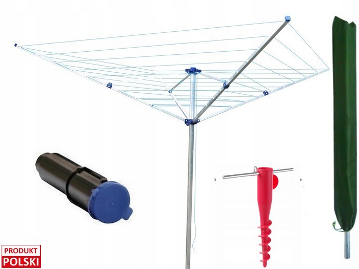 

Mocna Suszarka Ogrodowa Jupiter 50m Pranie Zestaw