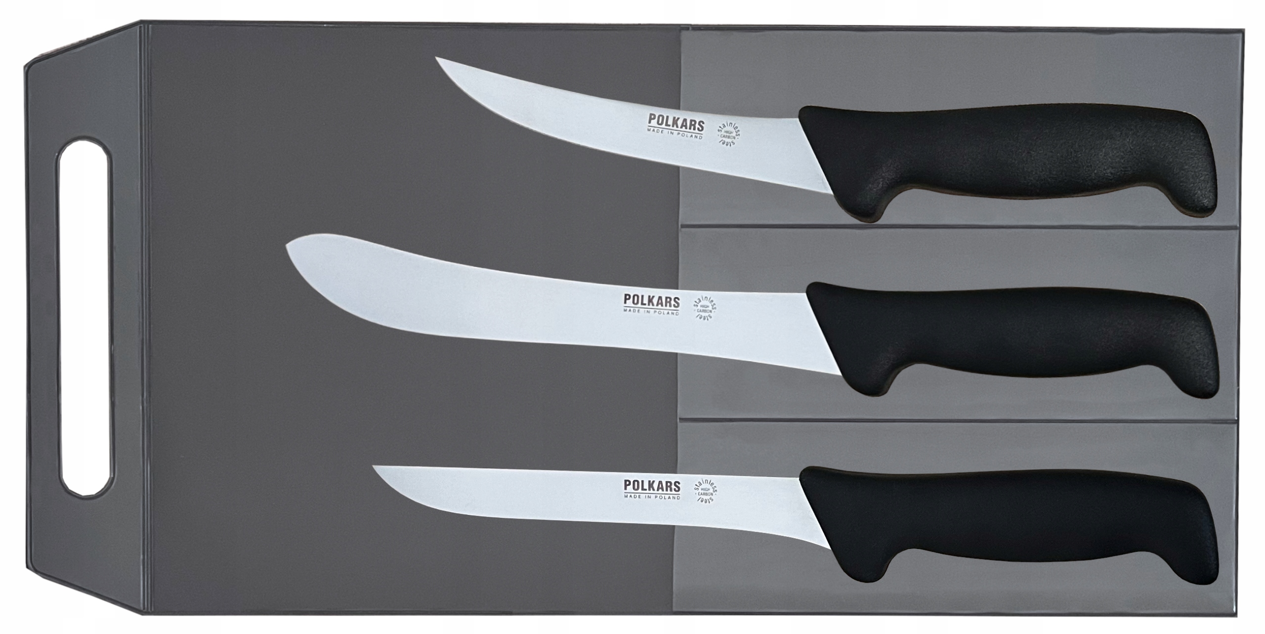 Polkars sada 3 nožů (modely 13, 15, 17) černá