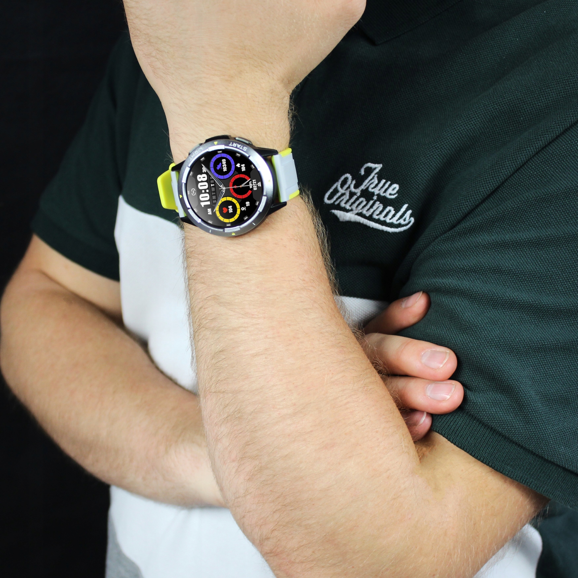 Smartwatch Meski GPS Sportowy Zegarek Czarny Polskie Menu Powiadomienia PL Stan opakowania oryginalne